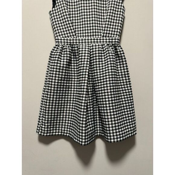 Zara Basic Spring Summer Dress Gingham Cap Sleeve Fit & Flare Size M - Picture 2 of 14